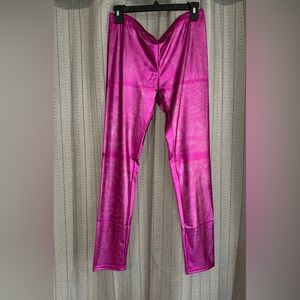 Say What? Shiny Fuchsia Leggings